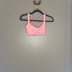 Pink Lululemon sports bra size 4